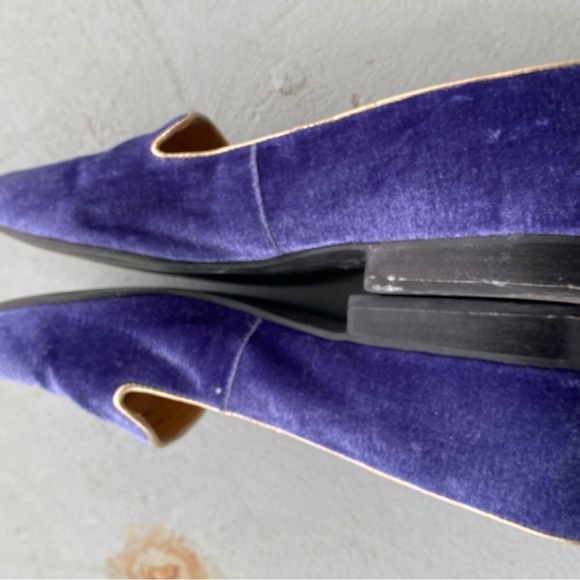 Jack Rogers Purple Velvet Flats with Corgi Embroidery size 9.5 - Picture 5 of 8